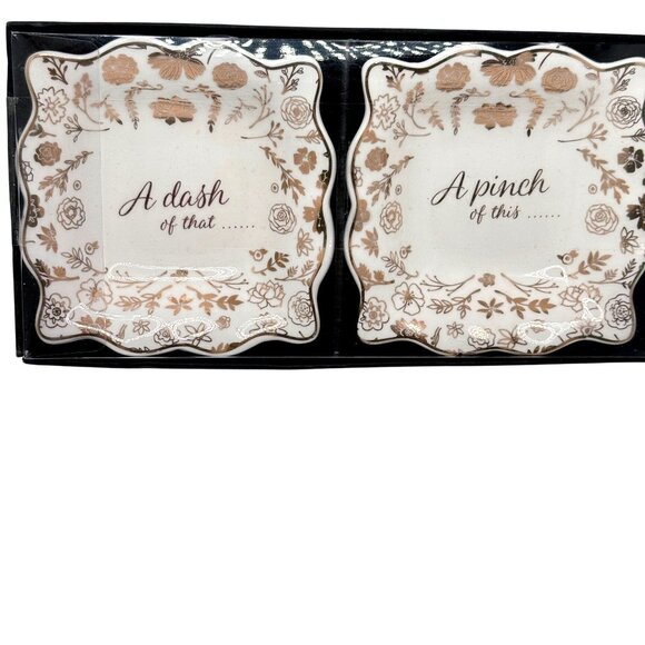 Anthropologie A Pinch Of This & A Dash Of That Trinket Dishes NIB Gift 3.5" - Picture 1 of 4